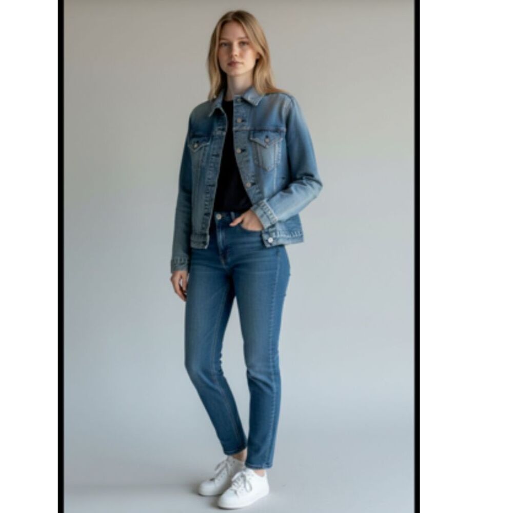 Citizens of Humanity Classic Denim Jacket Medium Distressed Sonnie Wash Sample